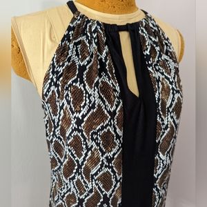 NWT Michael Kors Snakeskin Print Tank Top Blouse size small